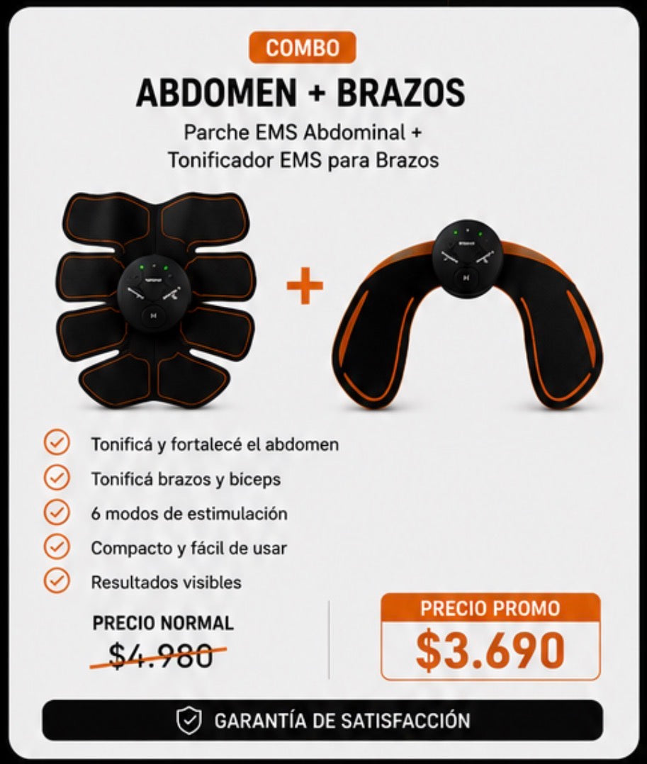 KIT POSTA: ESTIMULADORES MUSCULARES | Abdomen + Brazos + Glúteos ⚡🔥