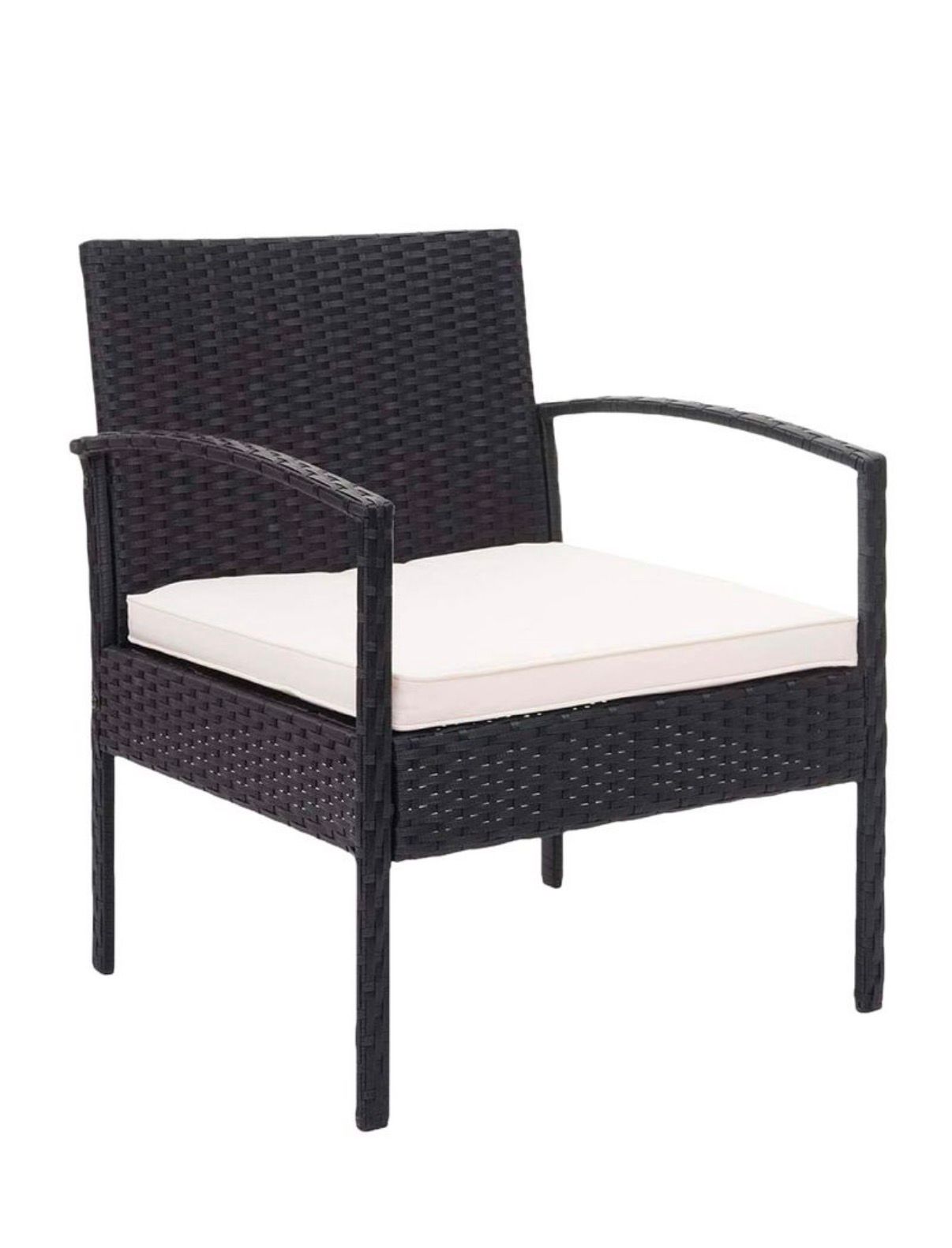 Juego de Jardín EMPOLi en ratán plástico con dos sillones, un sofá y una mesa ratona