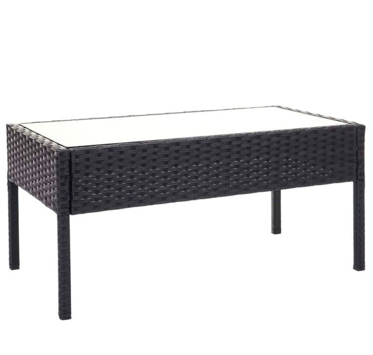 Juego de Jardín EMPOLi en ratán plástico con dos sillones, un sofá y una mesa ratona