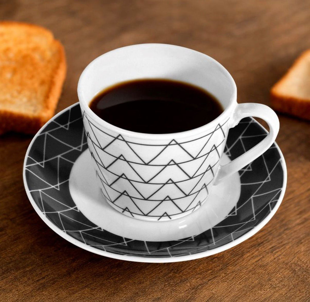 Juego de Tazas con Platos, 8 piezas de Cerámica
