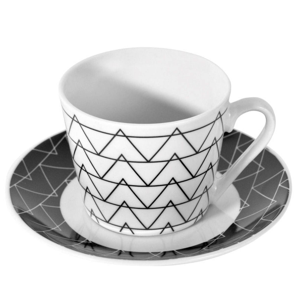 Juego de Tazas con Platos, 8 piezas de Cerámica