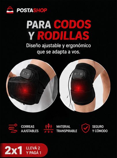 Masajeador Infrarrojo 2x1 para Rodillas y Codos