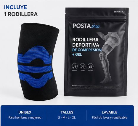 Rodillera Deportiva de Compresión + Gel | Soporte, Estabilidad y Alivio para Rodilla
