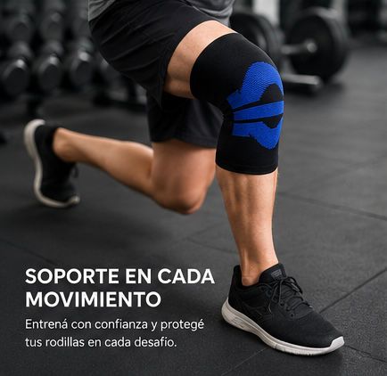 Rodillera Deportiva de Compresión + Gel | Soporte, Estabilidad y Alivio para Rodilla